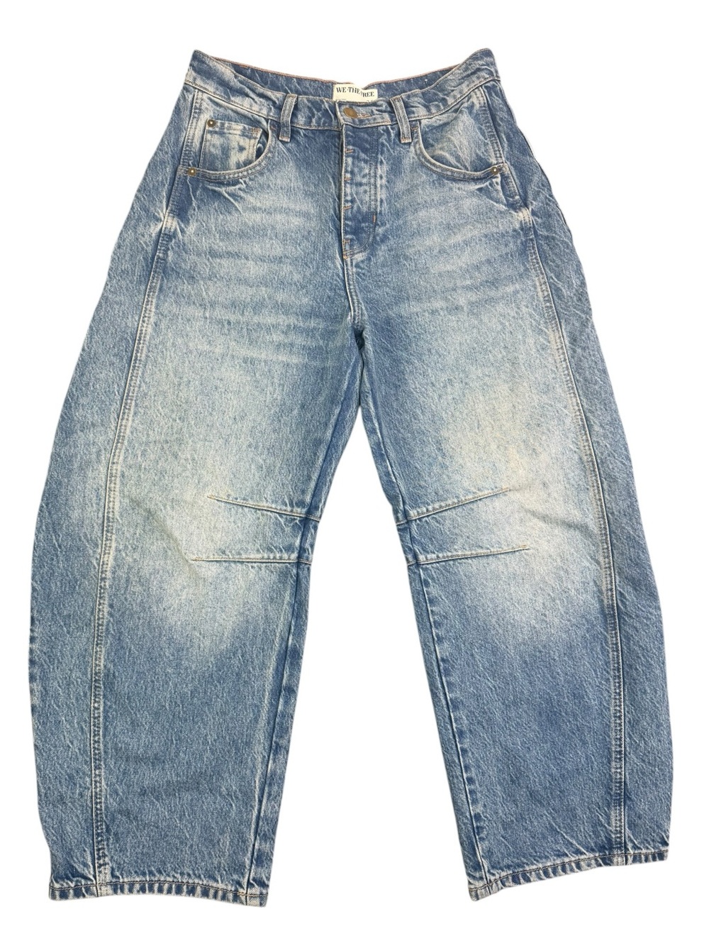 Free People Lucky You Mid-Rise Barrel Jeans - Picture 3 of 12